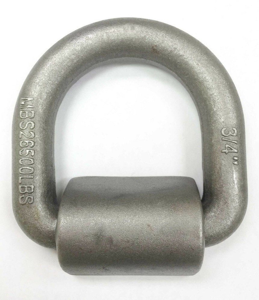 Set of 8 Weld-on 3/4″ Forged D-Rings for Trailer, Truck Tie-down Ring -27013