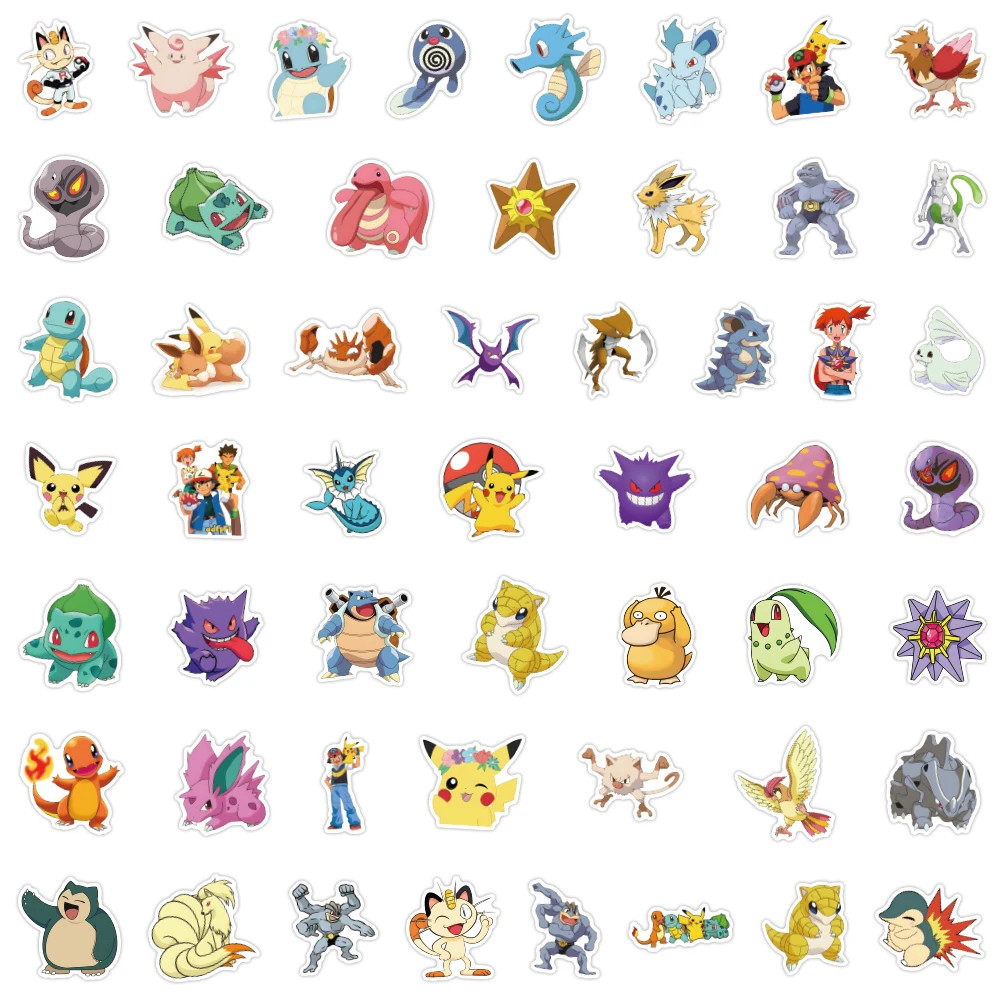 100 Pc Pokemon Stickers Classic Original Decals Charizard 151 Random Assortment