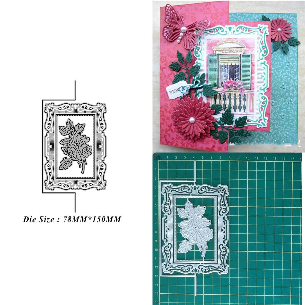Rectangular folding frame Metal Cutting Die DIY Scrapbook decorate Embossed