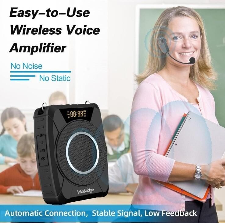 WinBridge 20W Bluetooth Voice Amplifier Wireless Microphone Speaker System M801