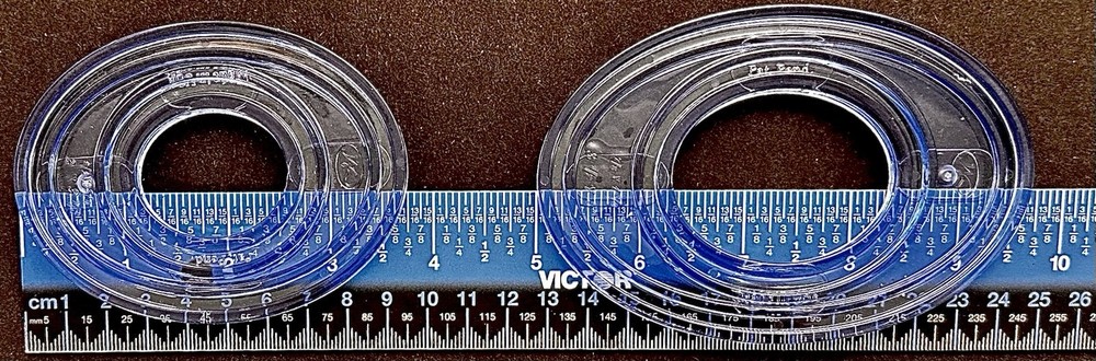 Creative Memories Custom Cutting System Patterns Templates Circles & Ovals 7pc