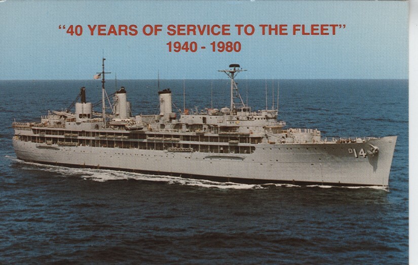 USS DIXIE AD 14 US Ship Postcard P5885