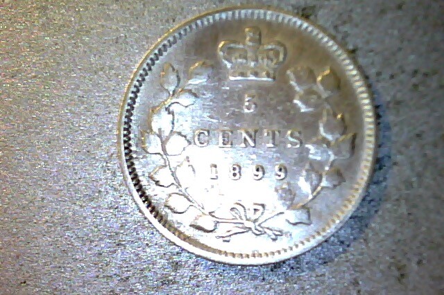 1899 CANADA 5 Cents XF
