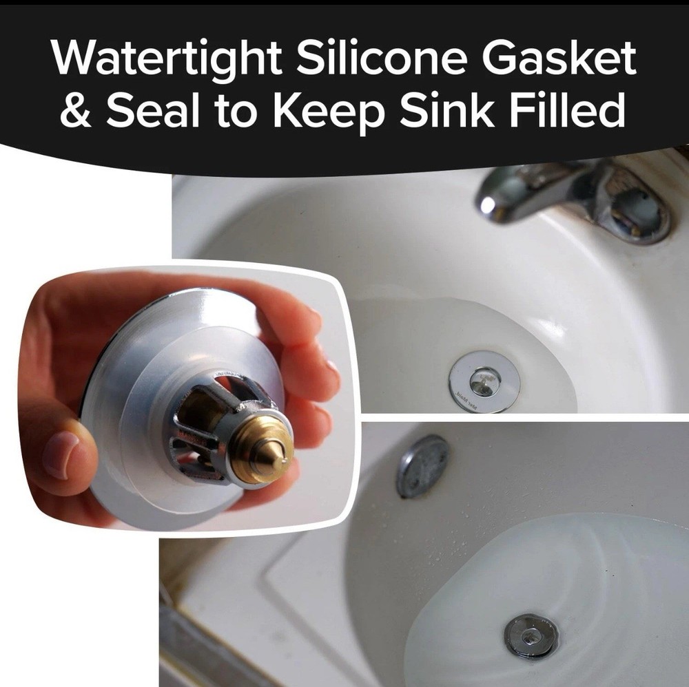 Mer-Maid Drain Magic Universal Sink Stopper, Instantly Replace Broken Stoppers