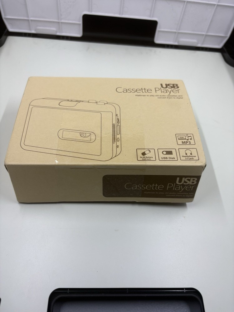 Cassette Player MP3 Conversion USB Disk Support Headphone Jack Black Portable