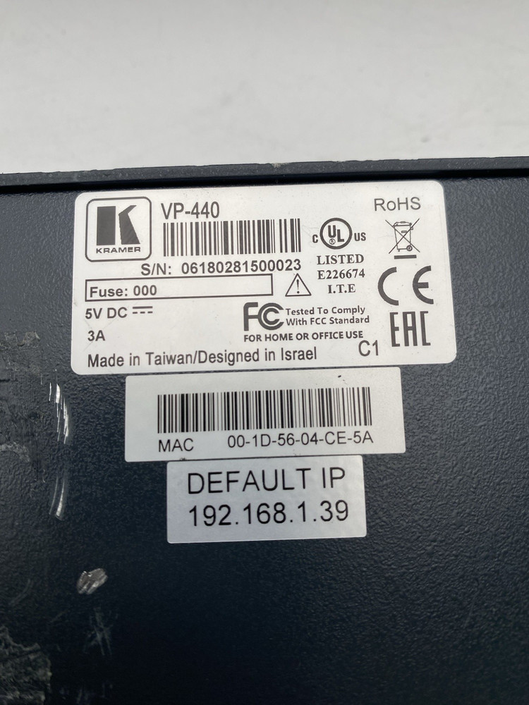 Kramer VP-440 6-Input Presentation Switcher / Video Scaler