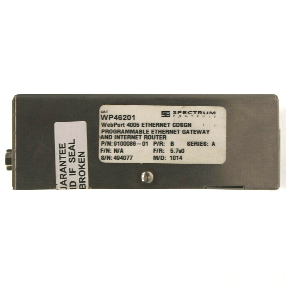 Spectrum Controls WP46201 WebPort Programmable Ethernet Gateway and Router