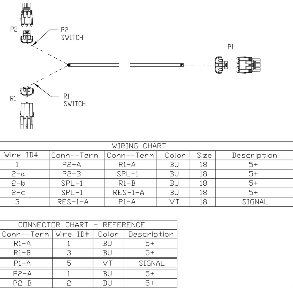 Trimble 77543_Implement Switch_10ft Extension Harness Cable Assembly_SW