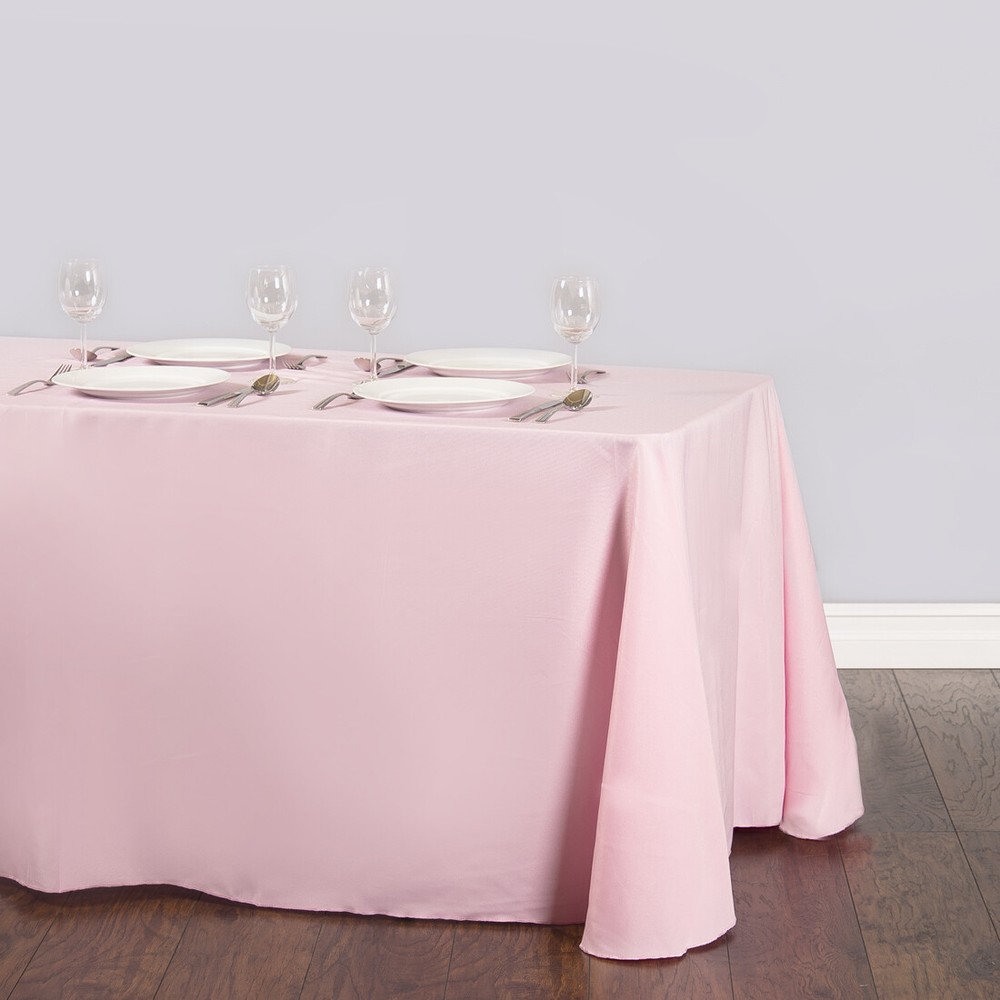 8 Rectangular 90"x156" inch Polyester Tablecloth 6ft Banquet Cover 18 COLORS USA