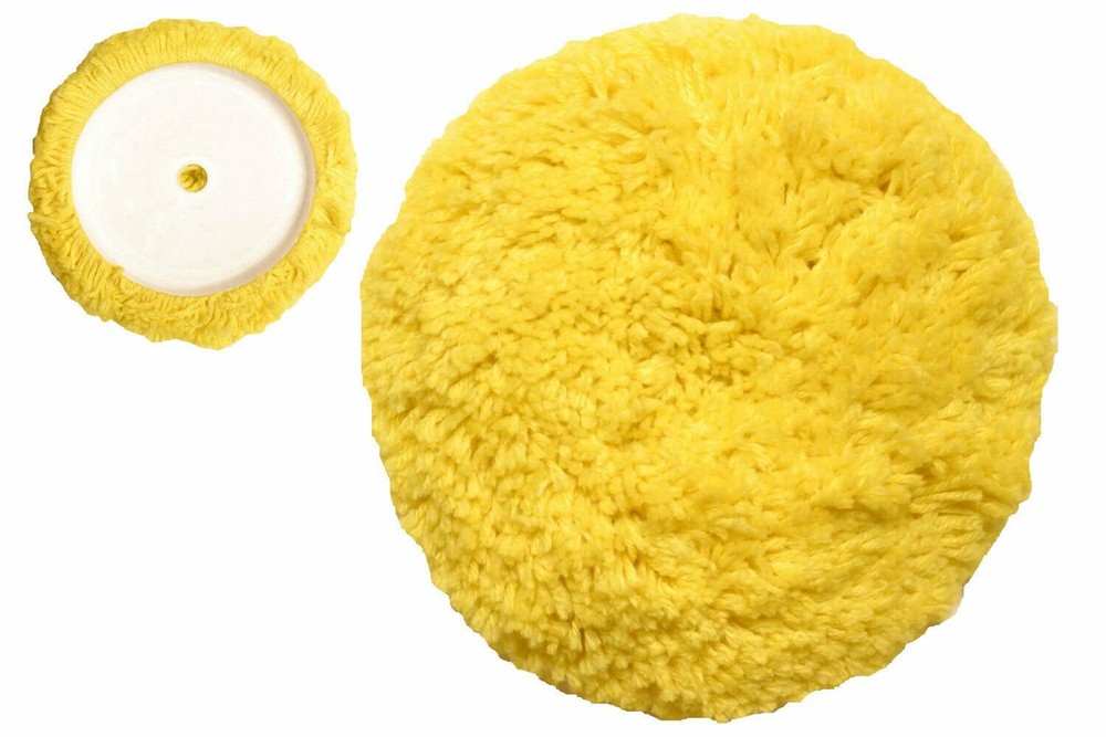 7.5" Wool Blend Hook & Loop Buff Pad Kit-Medium Cutting & Polishing Made in USA