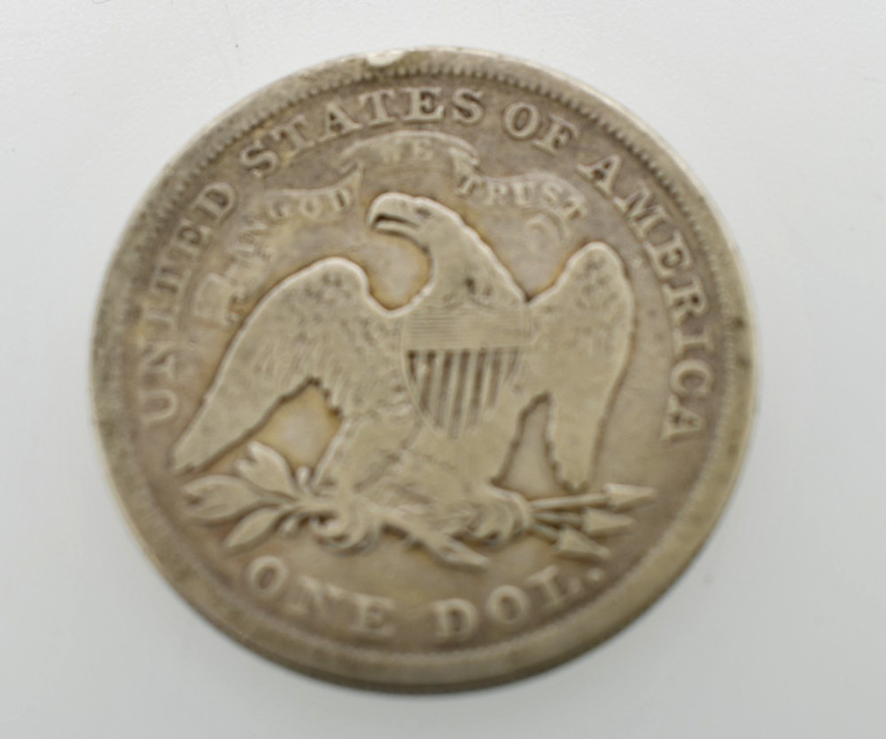 1871 Liberty Seated Silver US Dollar