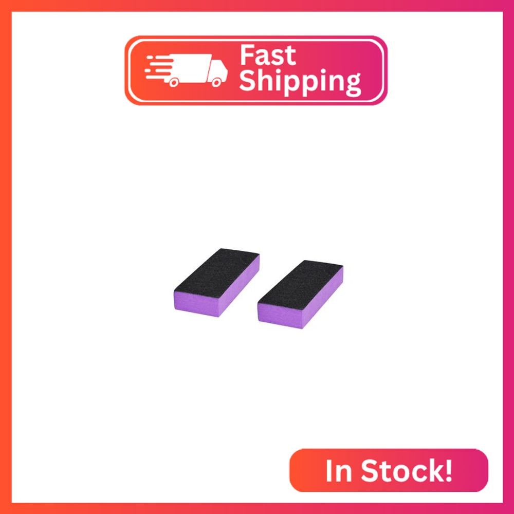 LNAUJS 2 Pack Buffer Block, Professional Manicure Tools Kits, 100/180 Grit, Blac