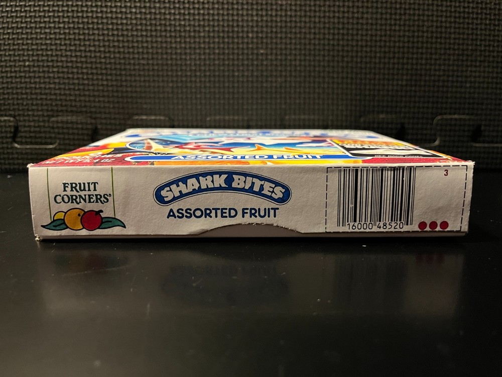 1990 Shark Bites Fruit Snacks (glow in the da) - Replacement novelty display box