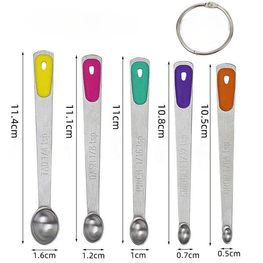 Measuring Spoons Set, Mini Tiny Tsp Teaspoon Measuring Spoons, Small Stainles...