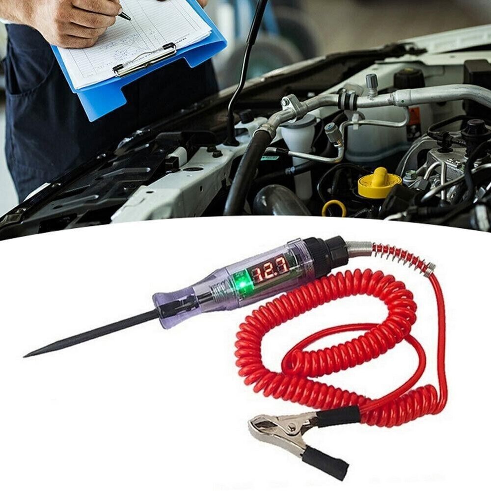 Automotive Test Light LED Digital Display Circuit Tester Voltage Display Tools