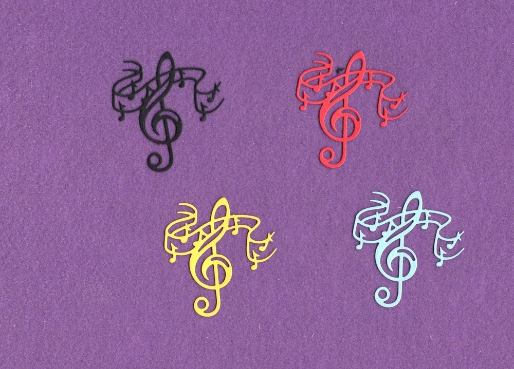 MUSIC # 2 die cuts scrapbook cards