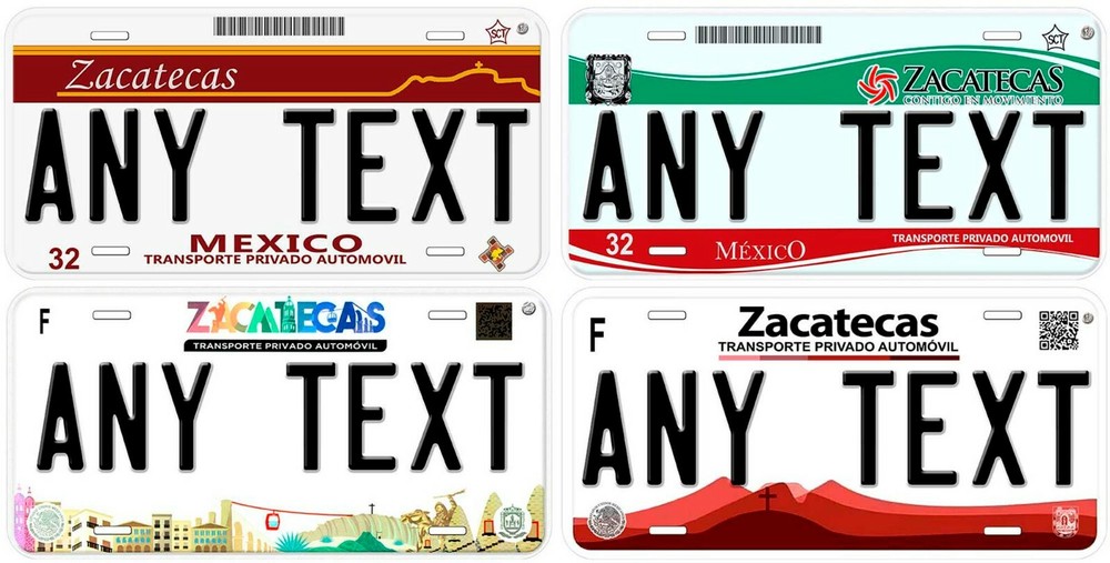 Zacatecas Personalized Car Auto Mexico License Plates Any Text