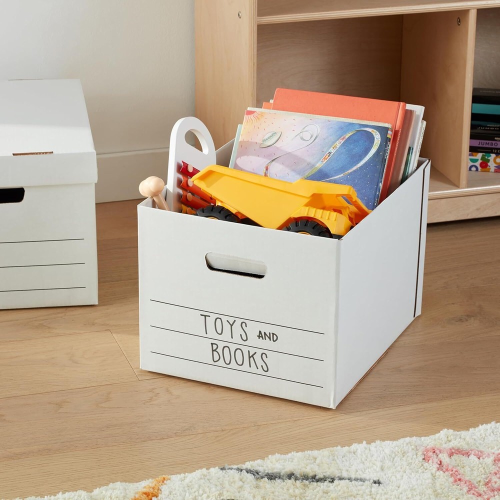 Storage and Documentation Box with Lid and Handles, Basic, 20-Piece, White