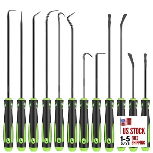 12 PCS Precision Pick and Hook Tools Set, Long and Short Pick Tool Set for Car