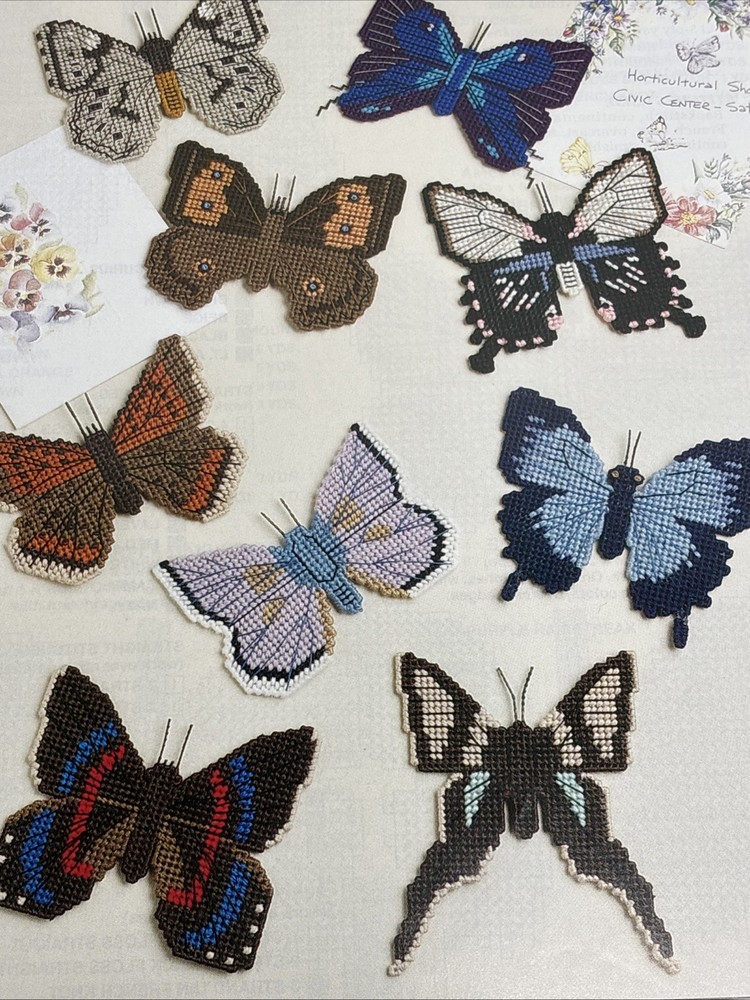 Butterfly Magnets Annie's Attic Plastic Canvas Pattern Page