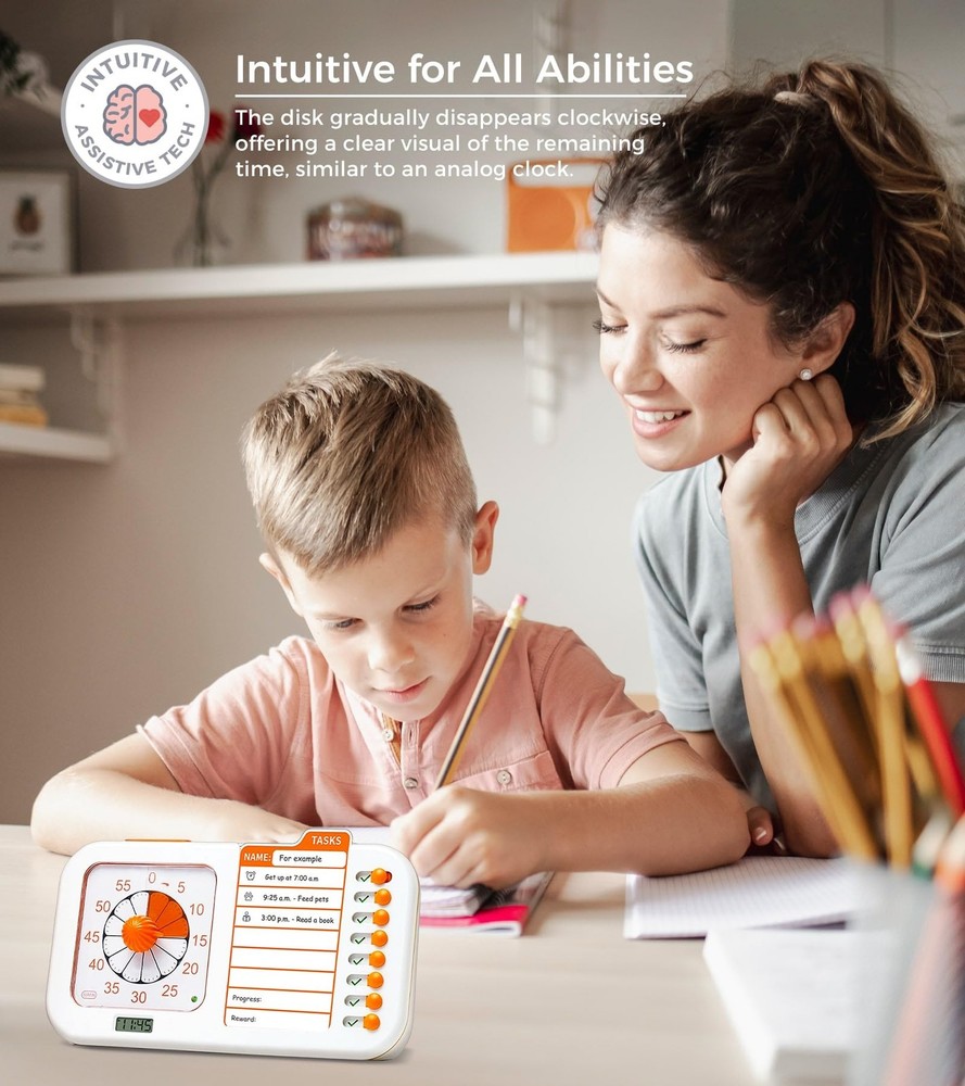 Best 3-in-1 Visual ADHD Timer for Kids & Adults with Planning Board, Task Timer