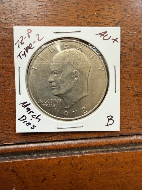 1972-P Ike $ Type 2 'March Dies'