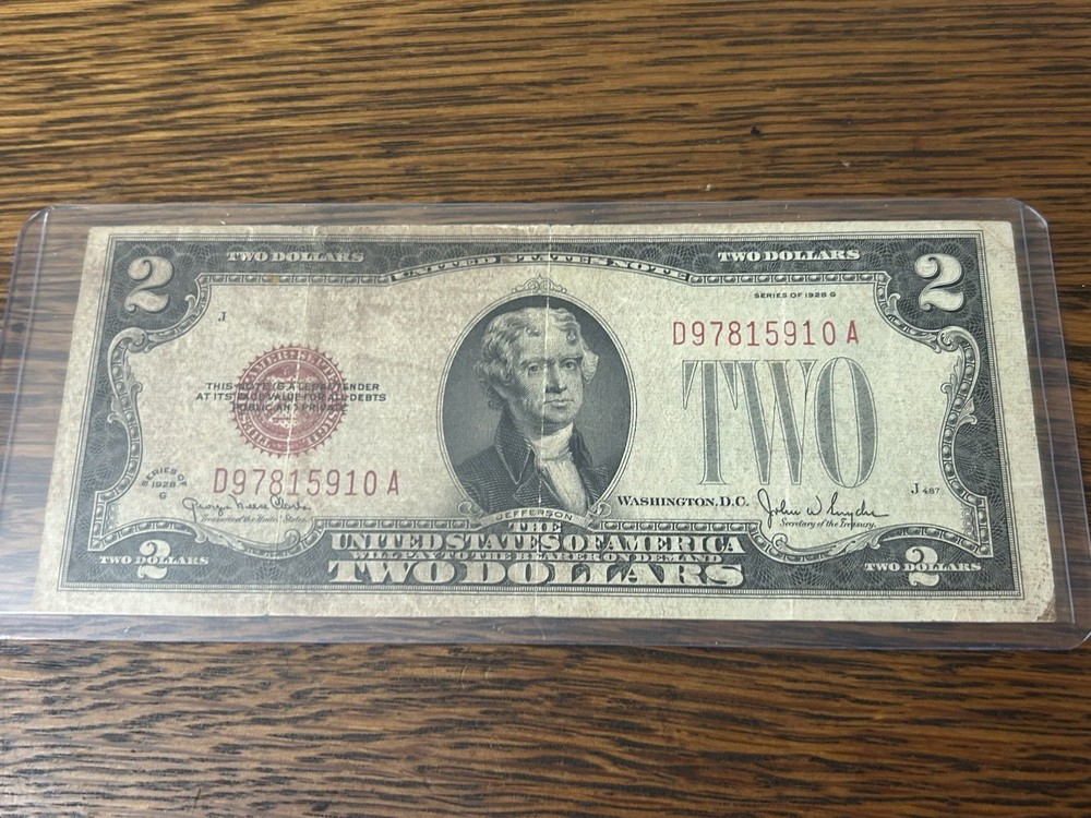1928 G Series Two Dollar Bill