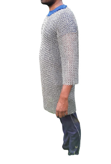 alumnium chainmail haubergeon