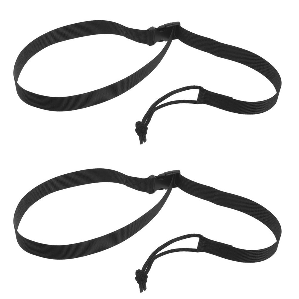 2 Pcs Black Binding Leash Cord Adjustable Securing Straps Outdoor Boot