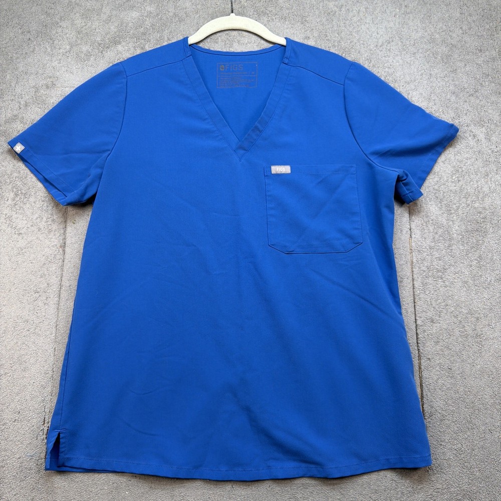 FIGS Scrub Set Blue Technical Collection V Neck Top Jogger Pants M