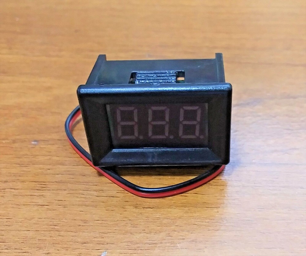 BBT 2 Wire Red LED 36 volt Snap-In 1-1/4" Volt Meter