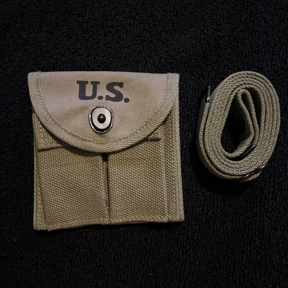 1943 WWII Military Pouch With Strap