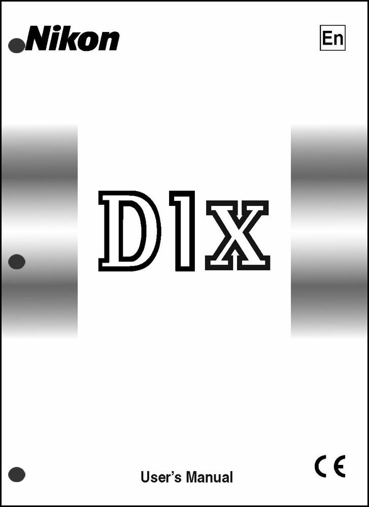 Nikon D1X User Manual Guide Instruction Operator Manual