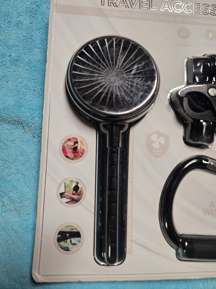 Travel Stroller Accessory 3 Piece Set Fan Stroller Cup, Stroller Hook