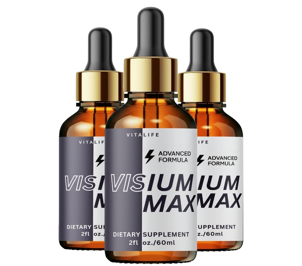 (3 Pack) Visium Max Liquid Drops, Extra Strength VisiumMax, All Natural Formula