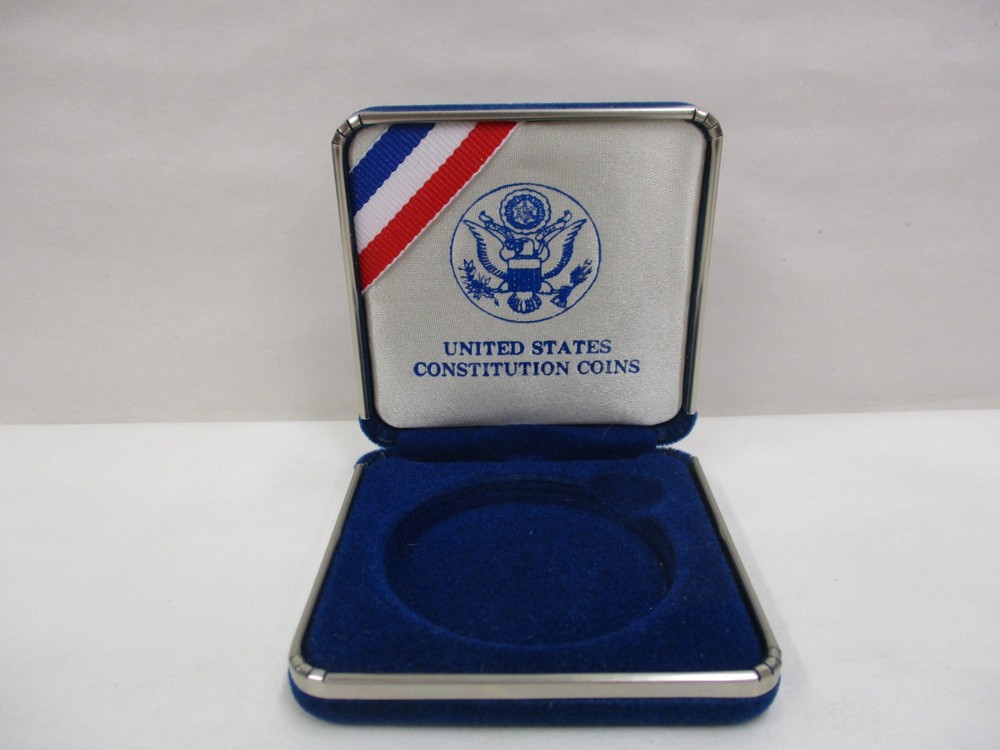 EMPTY BOX For 1987 Constitution Proof Silver Dollar Coin