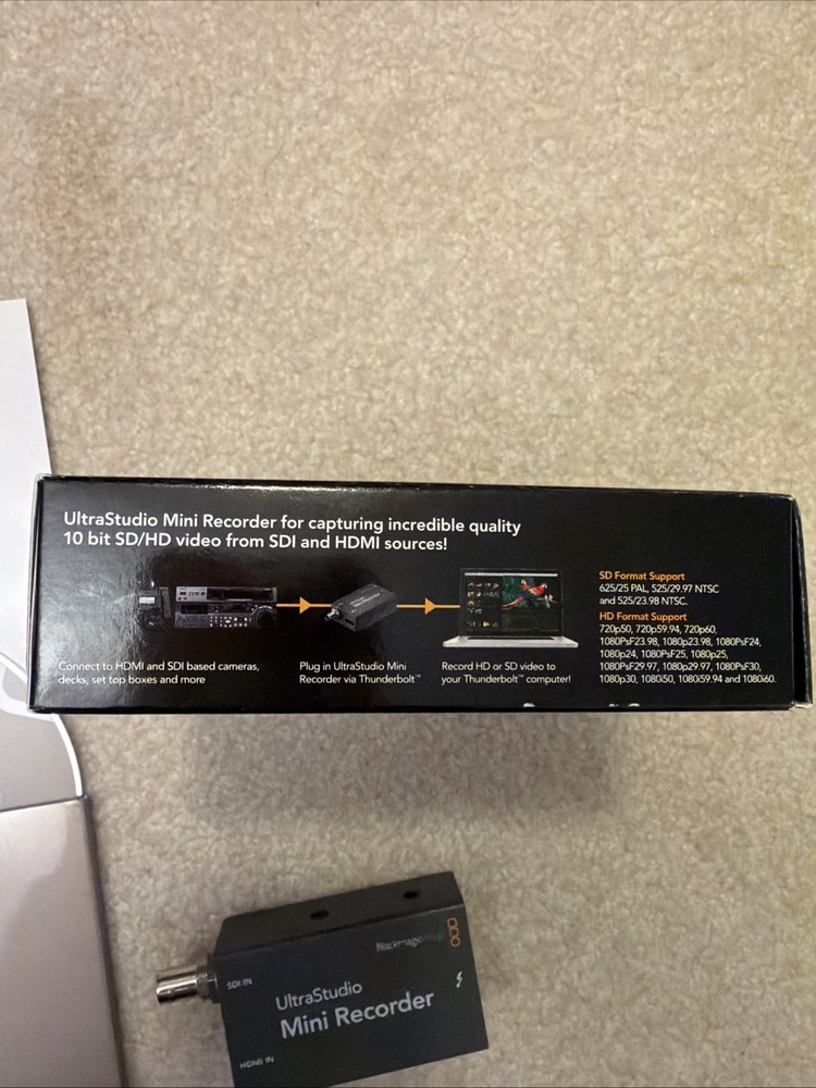 Blackmagic Design UltraStudio Mini Recorder Streaming Device Thunderbolt