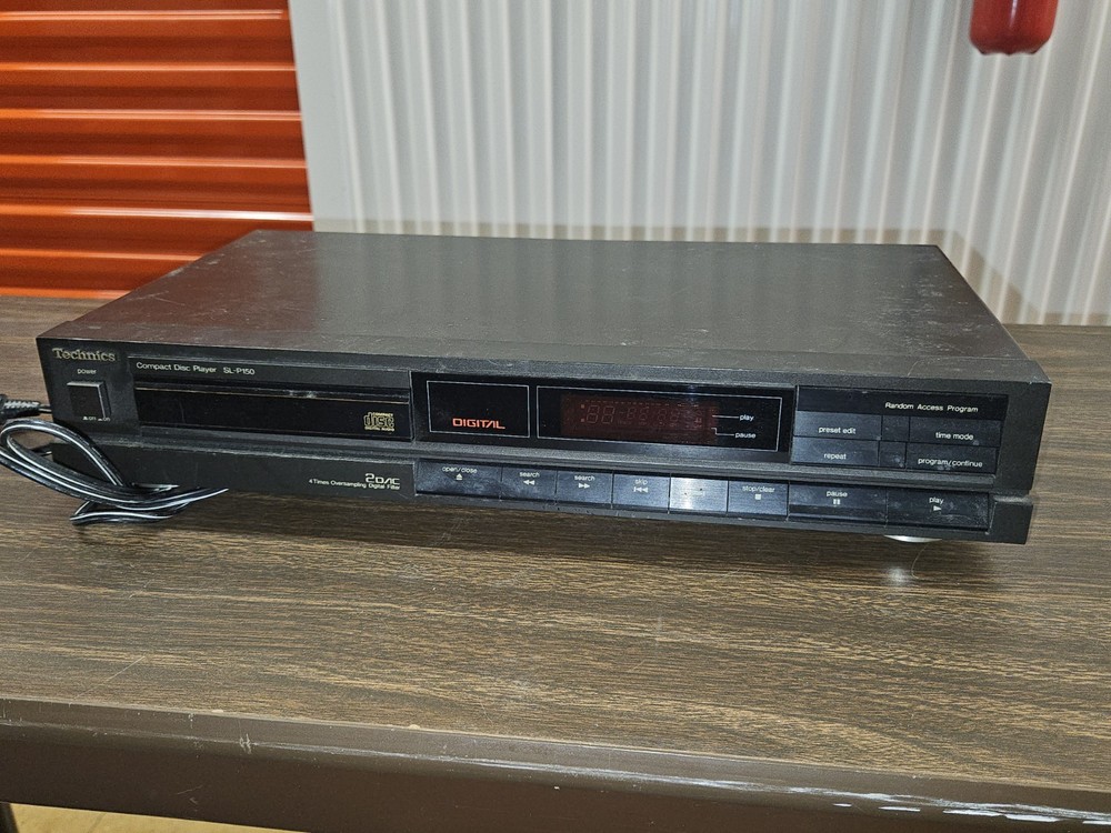 Vintage Technics SL-P150 Compact CD Disc Player tested 1988