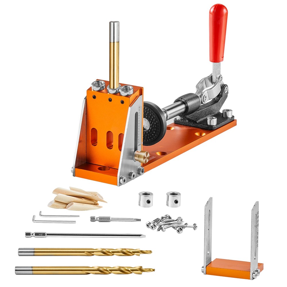 Pocket Hole Jig Kit Carpentry Joinery Woodworking System Adjustable Depth