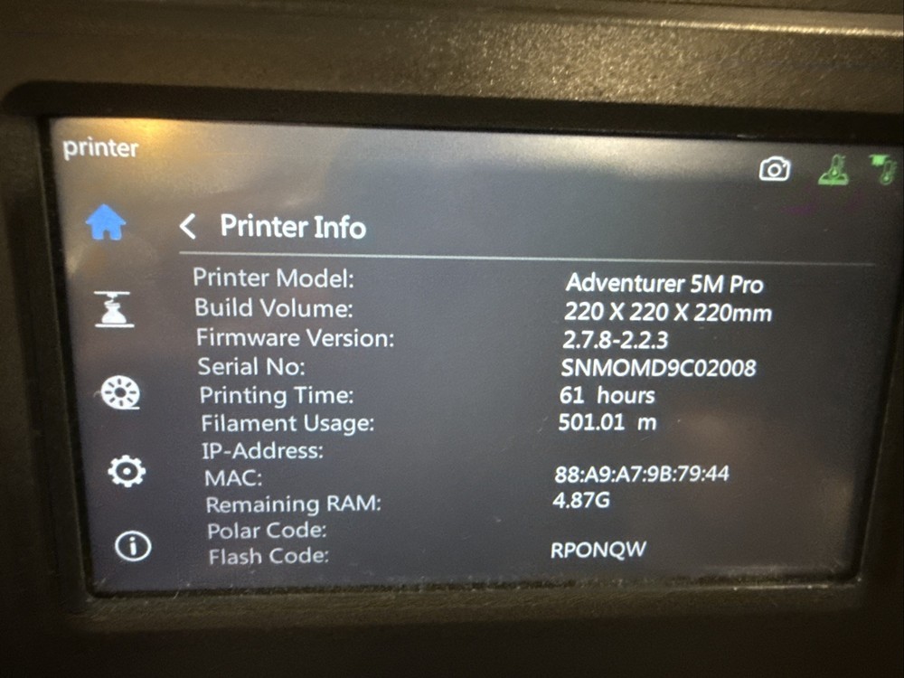 Flashforge Adventurer 5m Pro 3d Printer