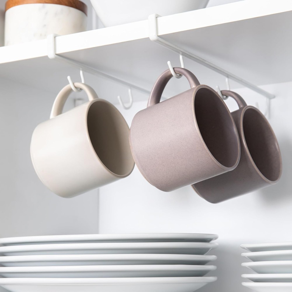 Mug Organizer Kitchen Cabinets Under Shelf Mug Organizer Cabinet W/ 12 Hooks