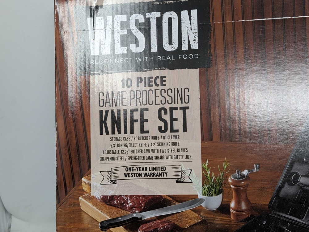 Weston 10-Piece Game Processing Knife Set w/ Case Model 83-7001-W (UR)