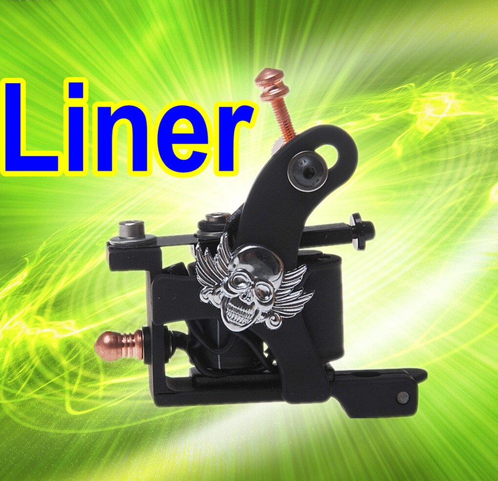 Coil Tattoo Machine Cast Iron Frame for Beginner 10 Wrap Liner 401-G