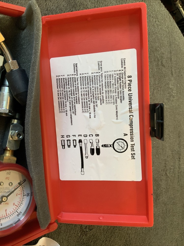 8pc Universal Compression Test Set, Don’t Know Maker….see Pics…missing 1??