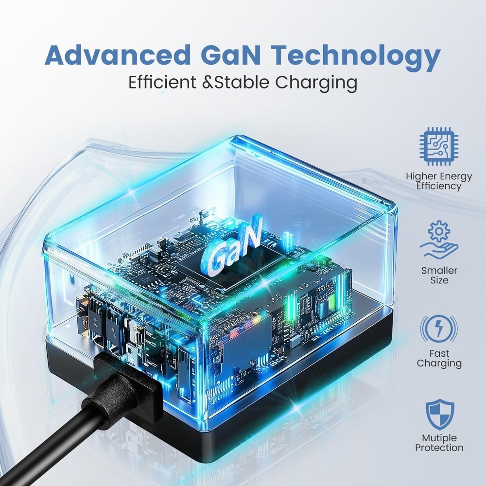 RasTech for Raspberry Pi 5 GaN PD 27W Power Supply 5, Black
