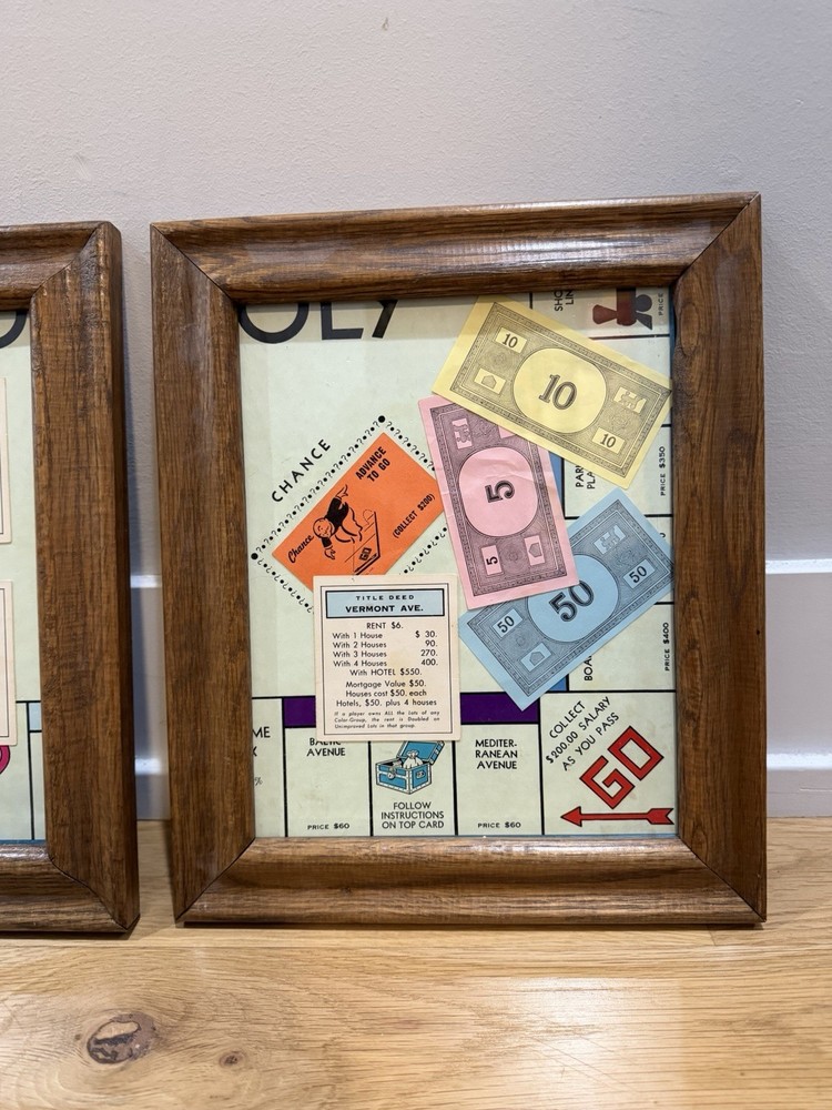 Vintage Monopoly Art Piece