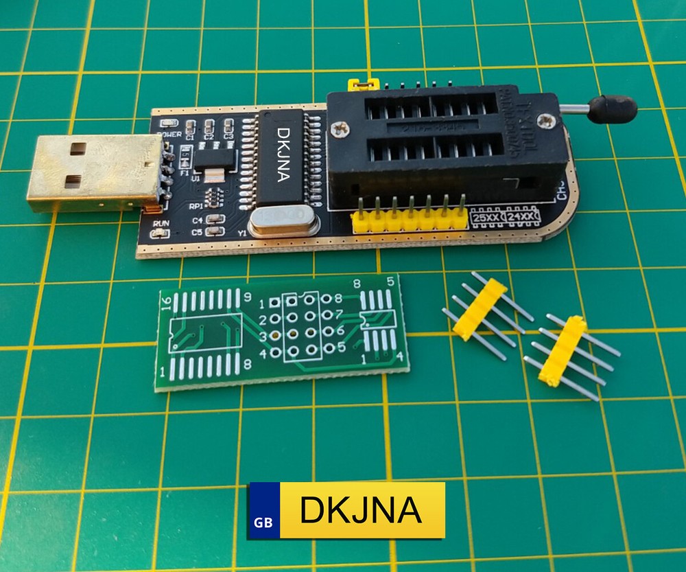CH341A BIOS USB Programmer Flasher Writer 24 25 Series EEPROM SOP Clip Adapter