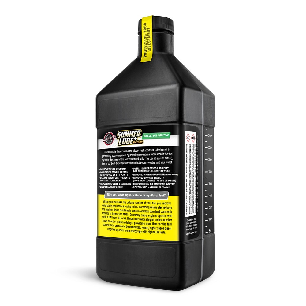 Opti-Lube Summer+ Cetane Formula Diesel Additive: Quart (32oz)
