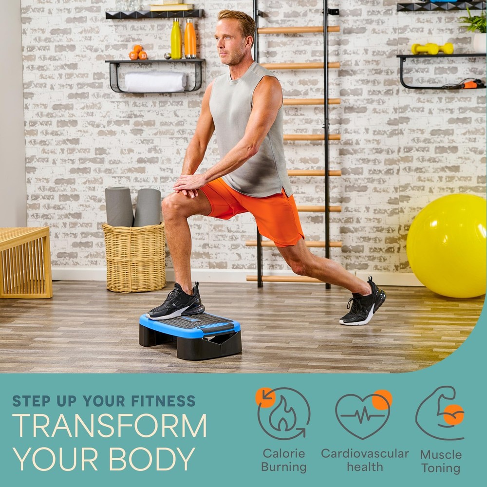 4-In-1 Aerobic Balance Board and Step Up Exercise Platform - Adjustable Multi...