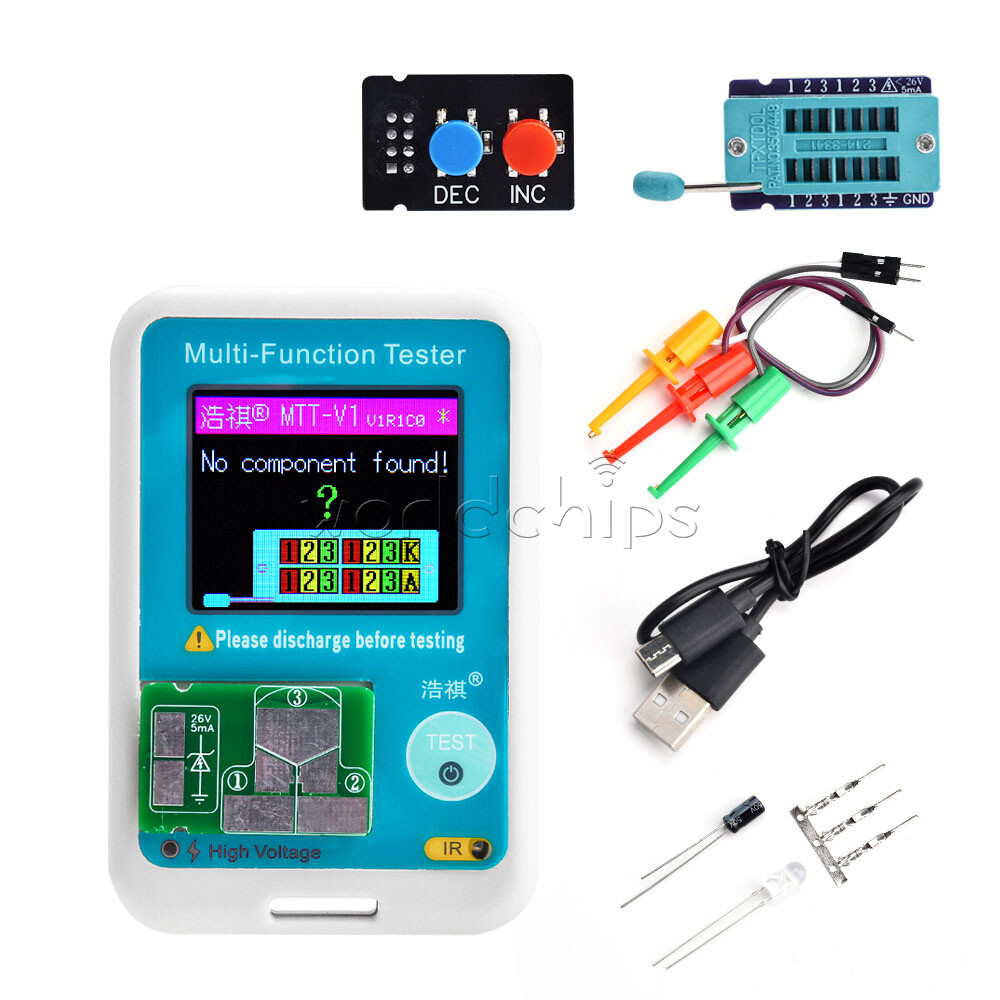 Multi-function MTT-V1 High Precision Transistor Tester Diode Type-C USB Charging